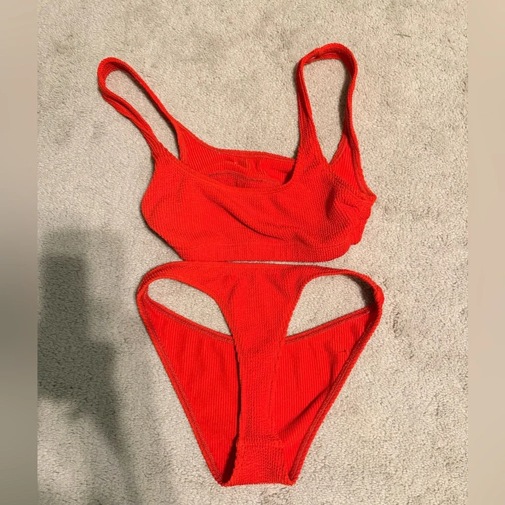 Good American Ribbed Red Bikini Set - Picture 1 of 1